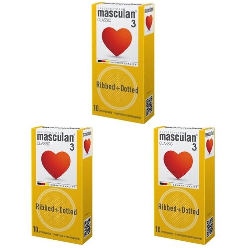Презервативы MASCULAN 3 Classic №10, Германия, 10шт, (3 упаковки)