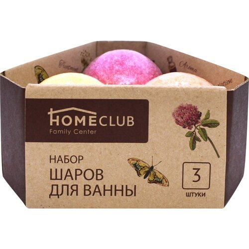 Набор шаров для ванны HOMECLUB ароматические 160 г, 3 шт. - 4 упаковки