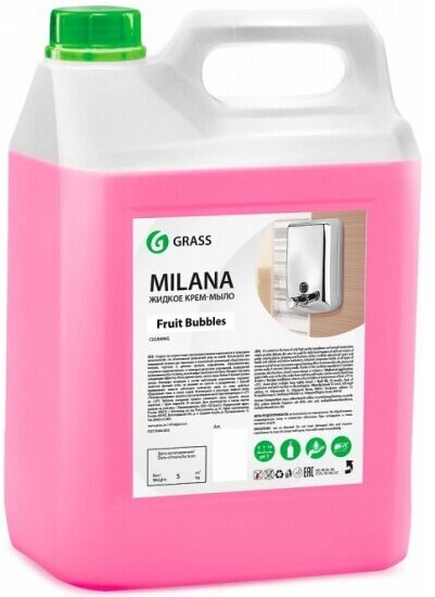 Жидкое мыло Grass Milana Fruit bubbles, 5 л