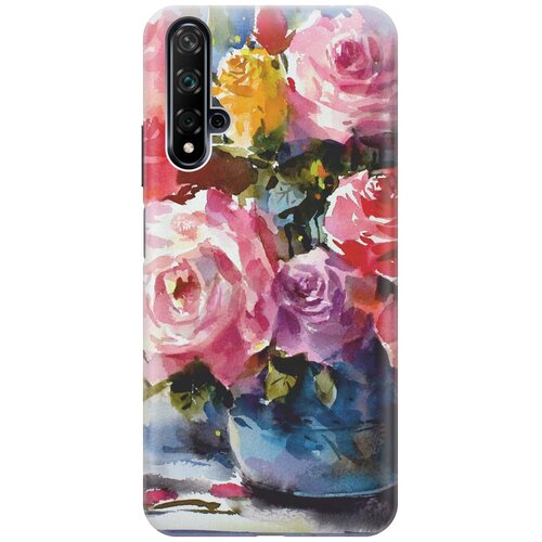 фото Re:pa накладка transparent для huawei nova 5 с принтом "акварельный букет цветов"