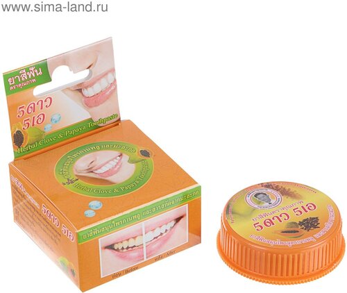 Зубная паста с травами и экстрактом папайи, 25 г