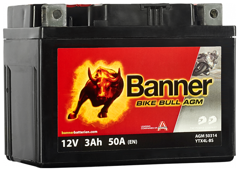 Аккумуляторная батарея BANNER Bike Bull YTX4L-BS 6СТ3 503 014 003