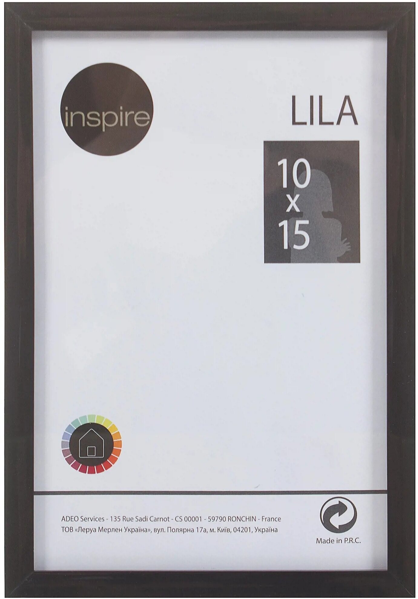 Рамка Inspire Lila 10х15 см цвет чёрный