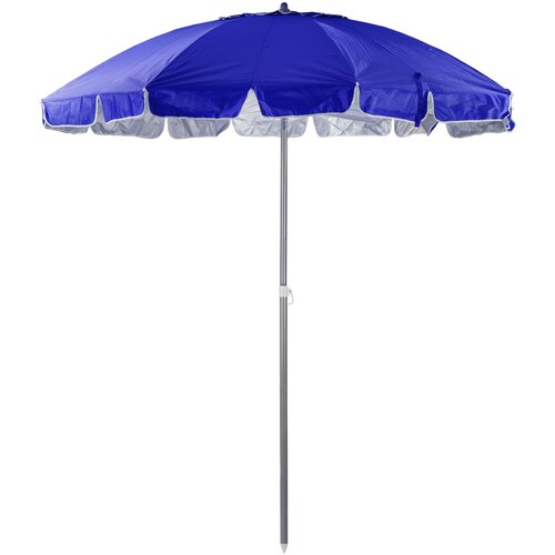 Пляжный зонт, 2,35 м, с клапаном, с наклоном (синий), в чехле