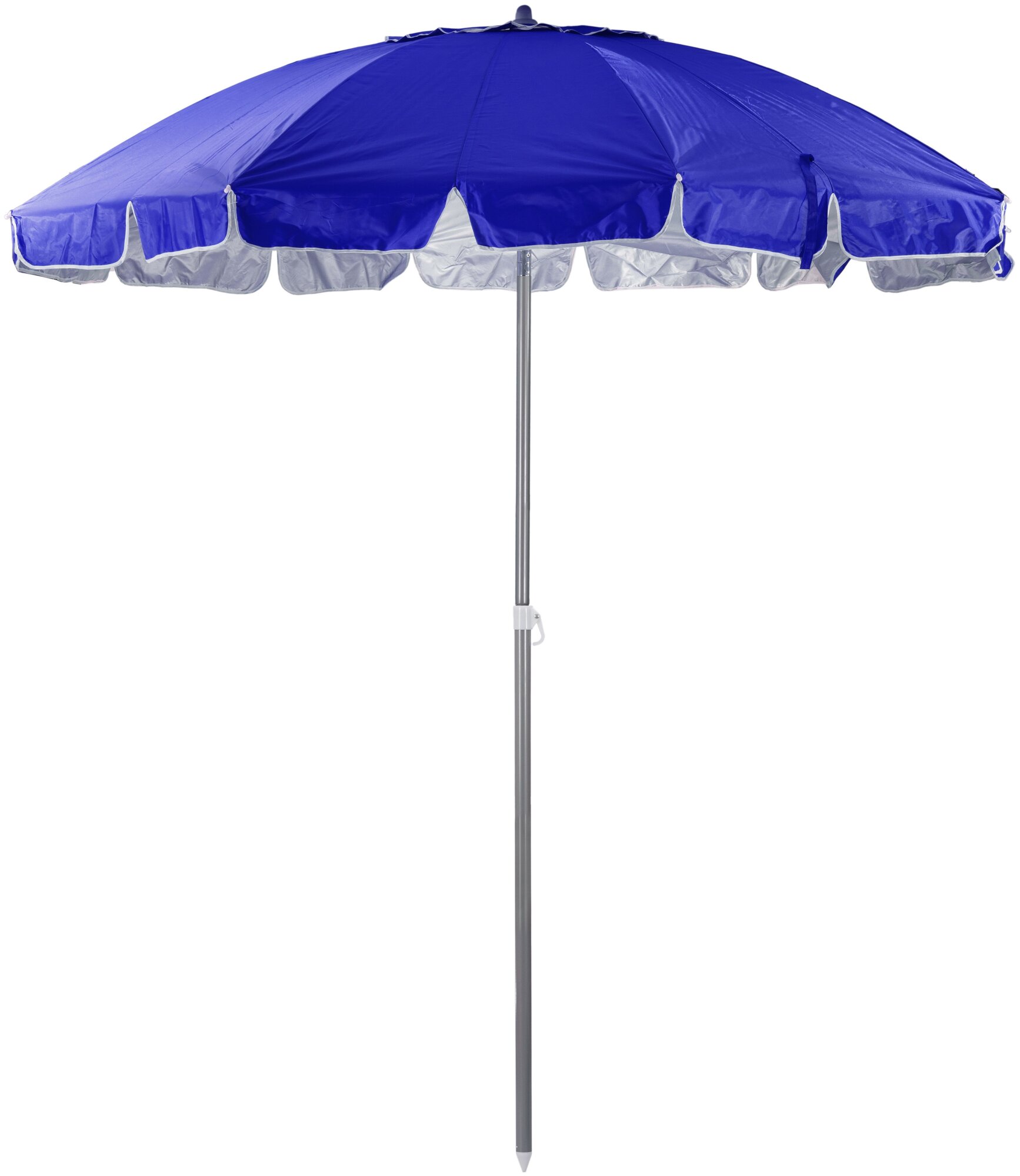 Пляжный зонт 235 м с клапаном с наклоном (синий) в чехле