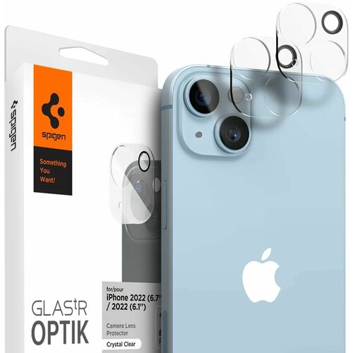 Защитное стекло для камеры Spigen GLAS.tR Optik для iPhone 14 и 14 Plus (Кристально прозрачный / Crystal Clear)