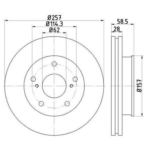 фото Тормозной диск nisshinbo nd1054 для toyota hilux vii, innova i
