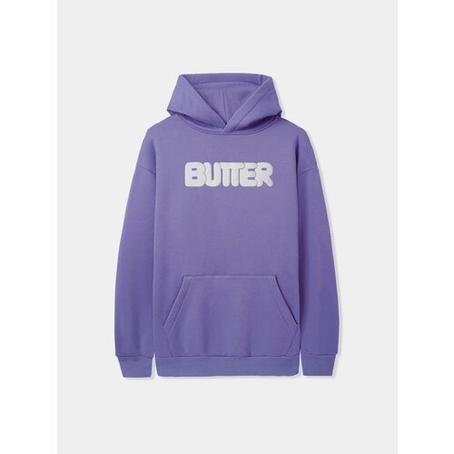 Худи Butter Goods Puff Rounded Logo, размер S, фиолетовый худи heresy london smog hood размер s оранжевый