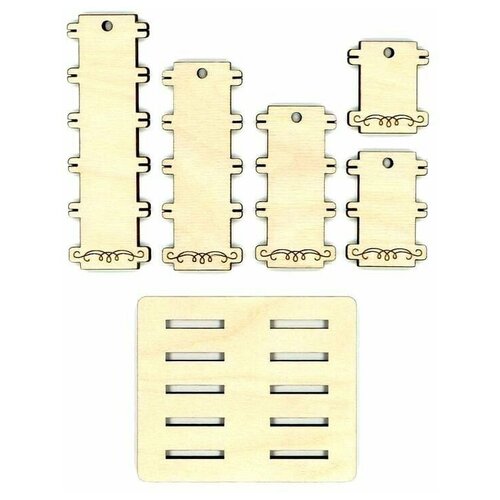 с орнаментом бобины для ниток подставка 3 5 щепка ор 043 Бобины для ниток Простые + подставка Щепка 3,5 см