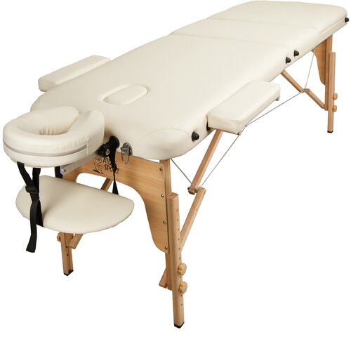 Массажный стол Atlas Sport 70 см складной 3-с деревянный (бургунди)