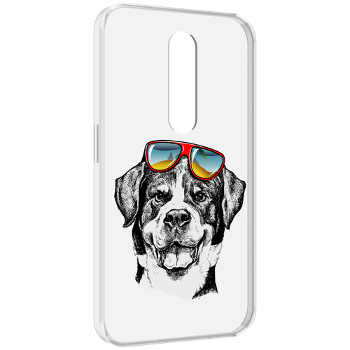 Чехол MyPads счастливая собака для Motorola Moto X Force (XT1585 / XT1581) задняя-панель-накладка-бампер