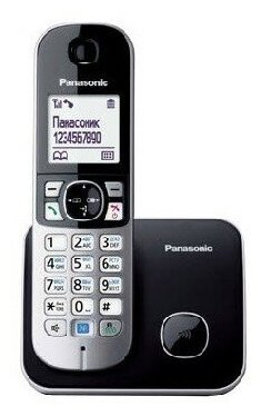 Радиотелефон PANASONIC KX-TG6811RUM черный/серый