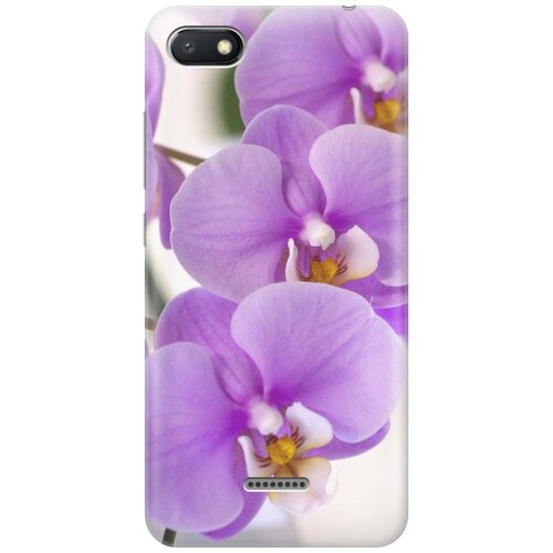 фото Gosso ультратонкий силиконовый чехол-накладка для xiaomi redmi 6a с принтом "сиреневые орхидеи"
