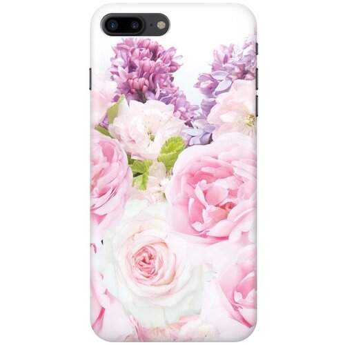 фото Gosso ультратонкий силиконовый чехол-накладка для apple iphone 8 plus / 7 plus с принтом "розовый букет"
