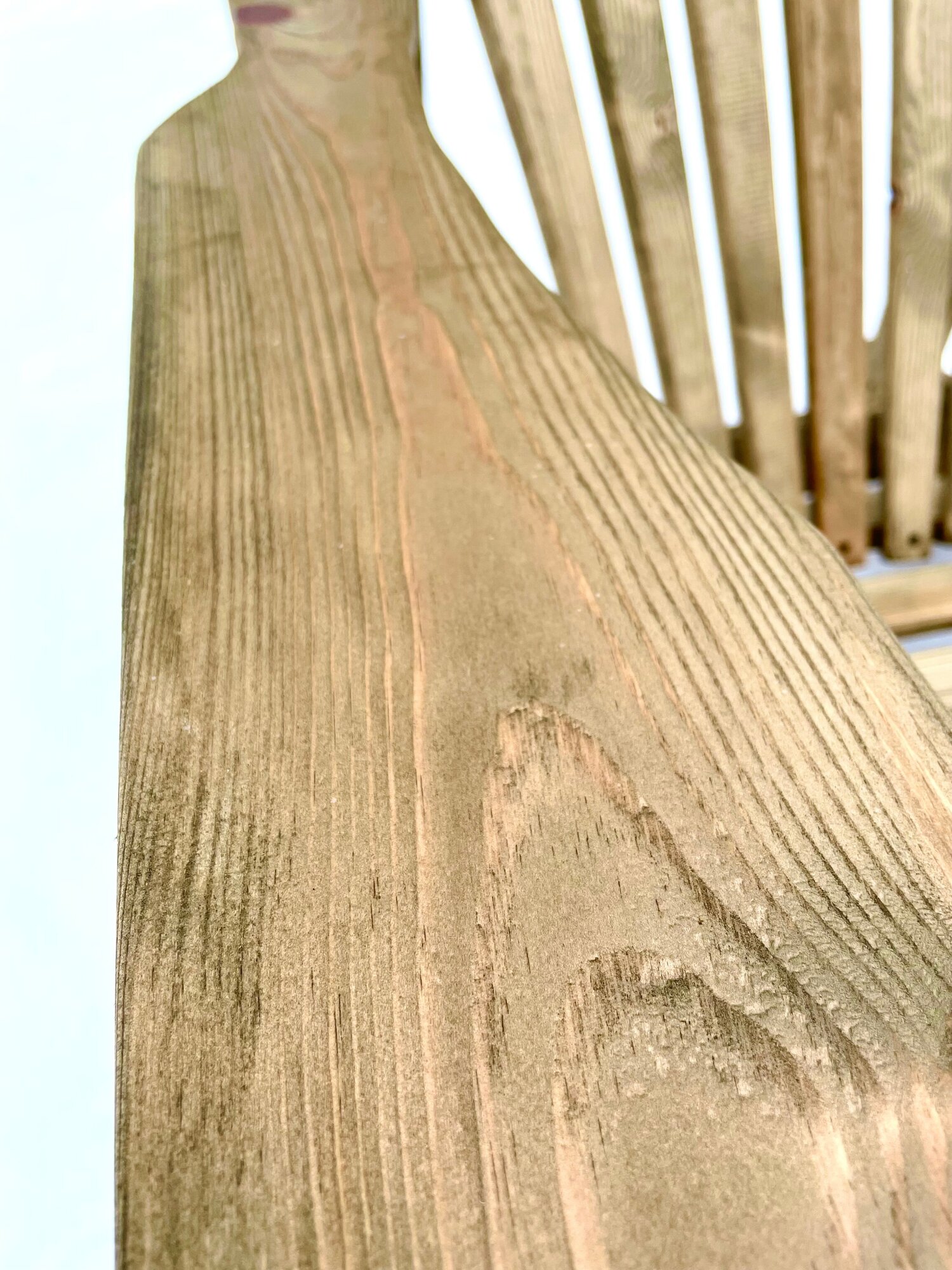 Шезлонг - кресло Адирондак, цвет - мореный дуб, массив, садовое, пляжное, влагозащитная пропитка, 76х140х89см - фотография № 5