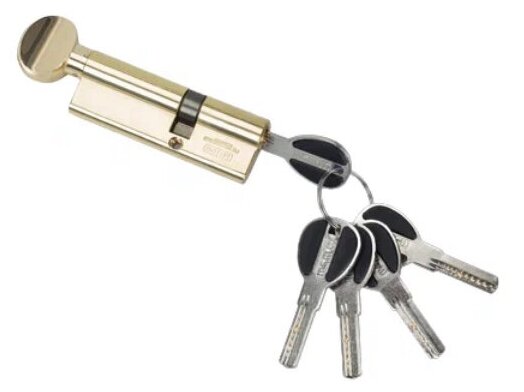 Цилиндровый механизм, латунь (личинка для замка) Msm LivПерфорированный ключ-вертушка CW55/35 мм