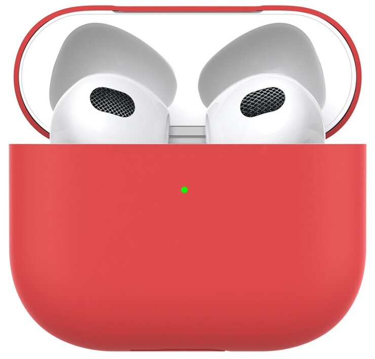 Силиконовый чехол для AirPods 3, красный, Deppa