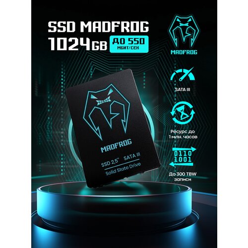 SSD 1024 Gb Madfrog SATA III - жесткий диск SSD твердотельный накопитель Madfrog 1 Тб 550 мБит/сек