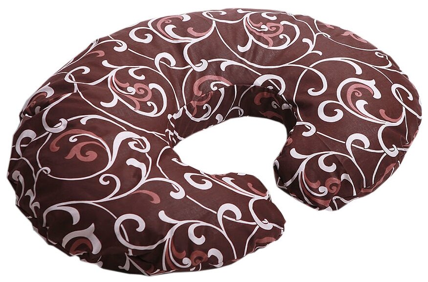 Наволочка на подушку Body Pillow "рогалик" коричнево-бежевая, 90х70 см, R_chocolate