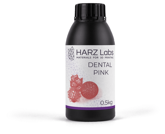 Фотополимер HARZ Labs Dental Pink (0,5 кг.)