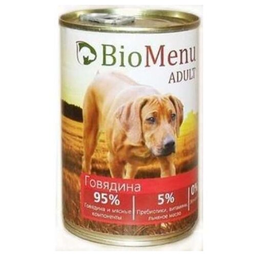 BioMenu ADULT Консервы для собак Говядина 95%-мясо 100гр