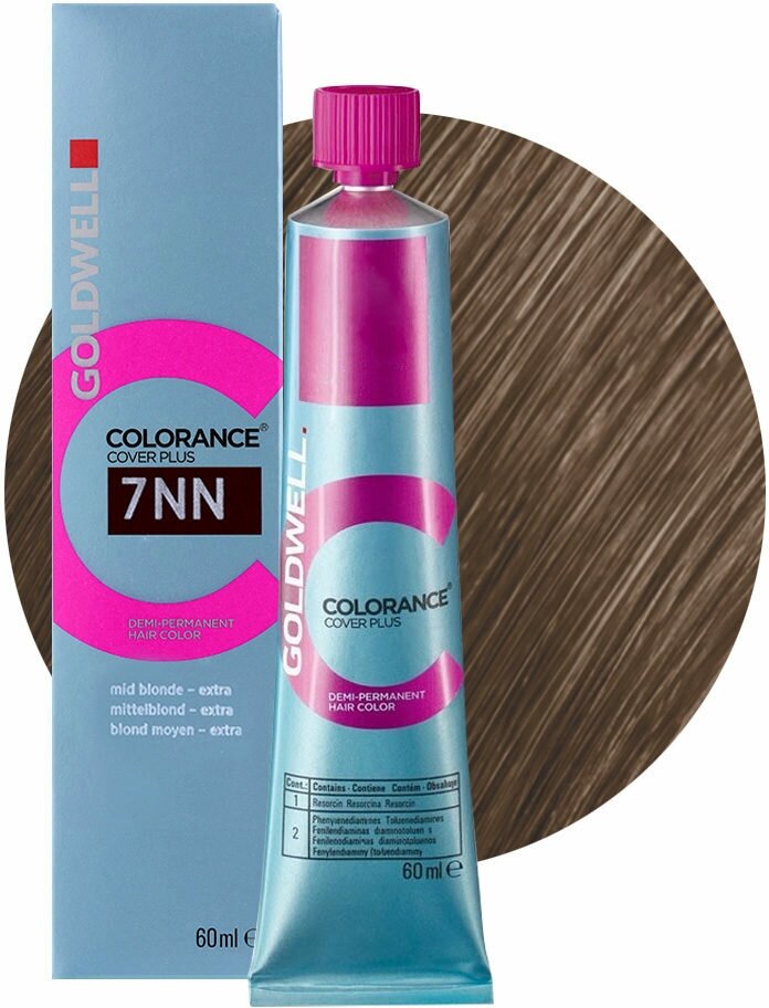 Goldwell Colorance тонирующая краска для волос, 7NN русый экстра, 60 мл