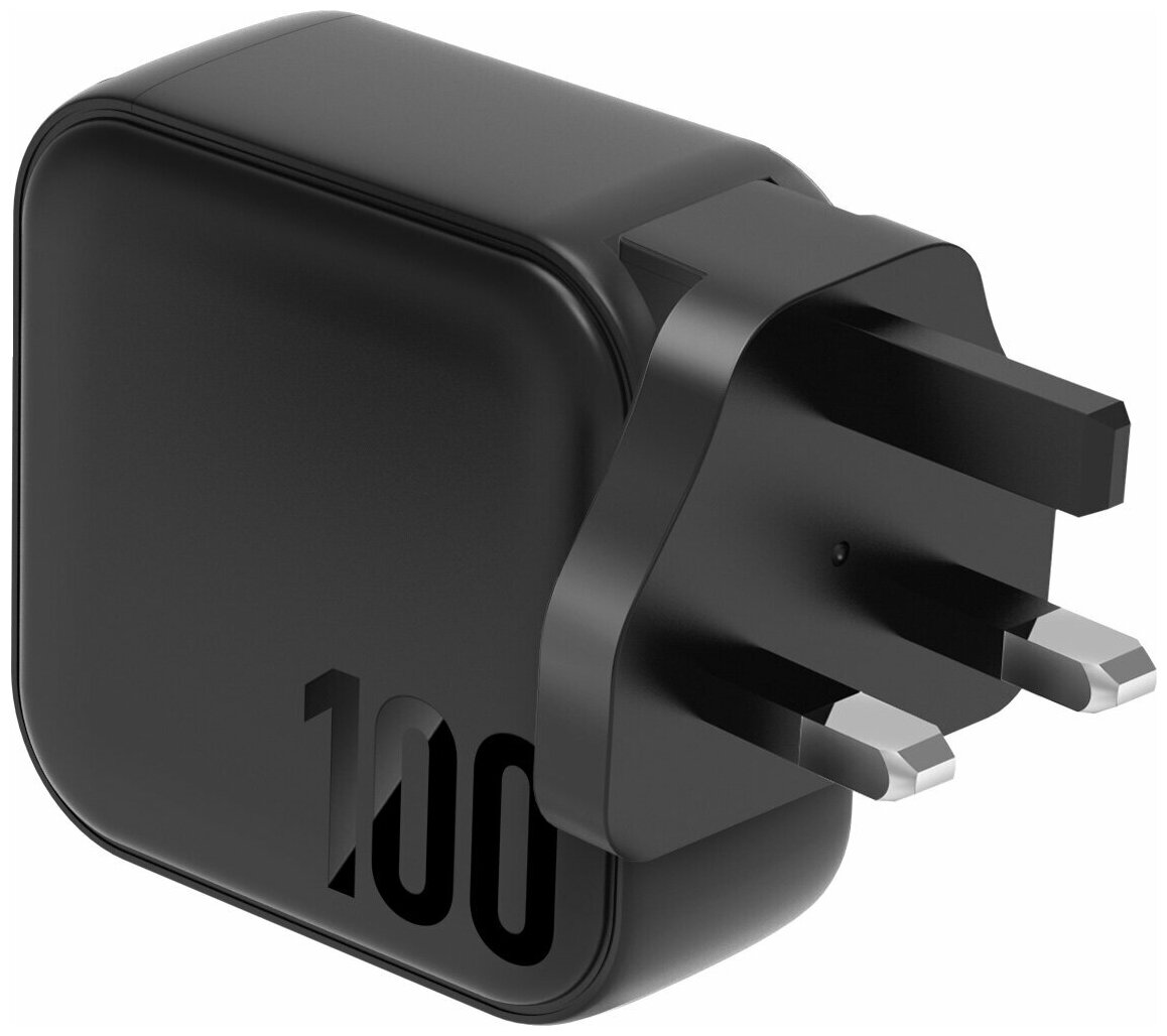Зарядное устройство EnergEA Travelite Gan100 3xUSB-C/USB-A PD/PPS/QC3.0 100W, Black [CHR-TL-GAN100EU]