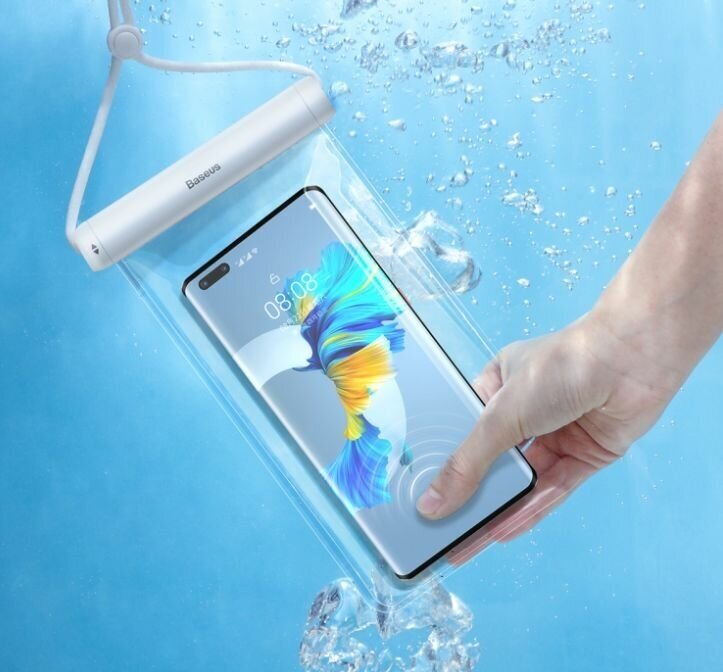 Чехол водонепроницаемый для телефона, смартфона, универсальный Baseus Cylinder Slide-cover Waterproof Bag PRO (FMYT000002) Белый