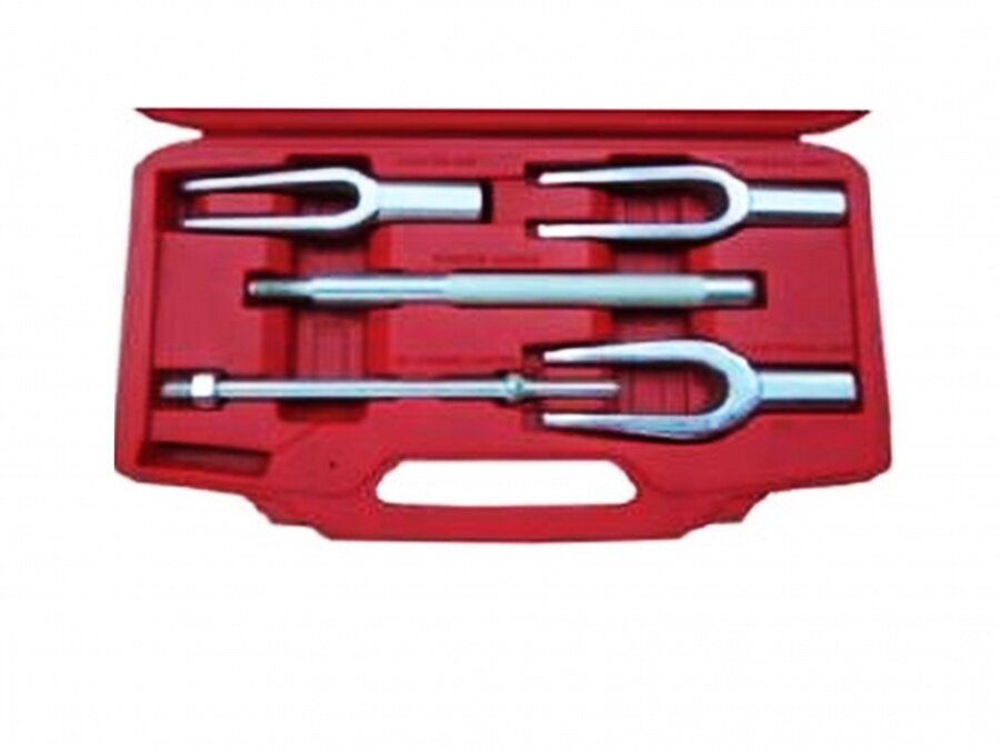 Набор съемников шаровых опор и рулевых наконечников, зев 18, 24, 29 мм, вилки, кейс, 5 предметов мастак 100-55005C