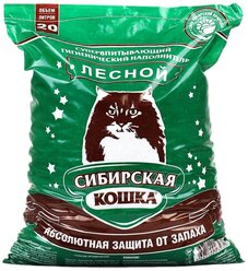 Впитывающий наполнитель Сибирская кошка Лесной, 20 л 20 л 12 кг