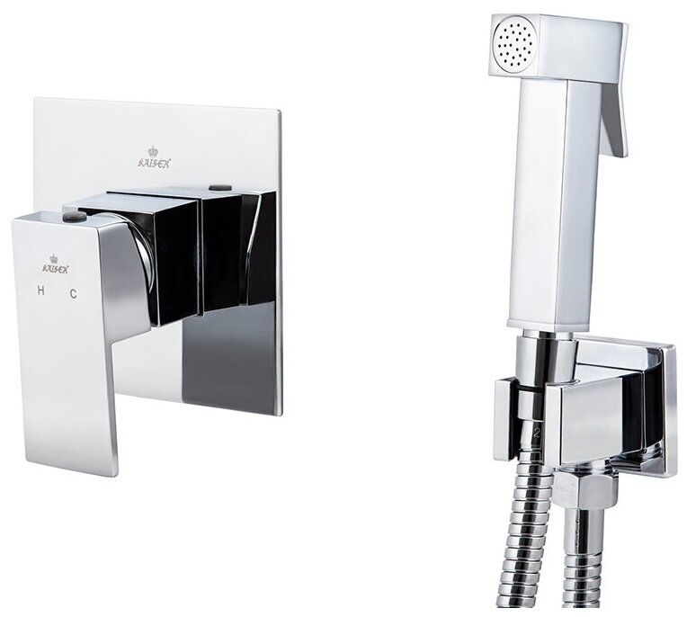 Смеситель для душа скрытый монтаж Kaiser Sonat с гигиенической лейкой 34377 хром