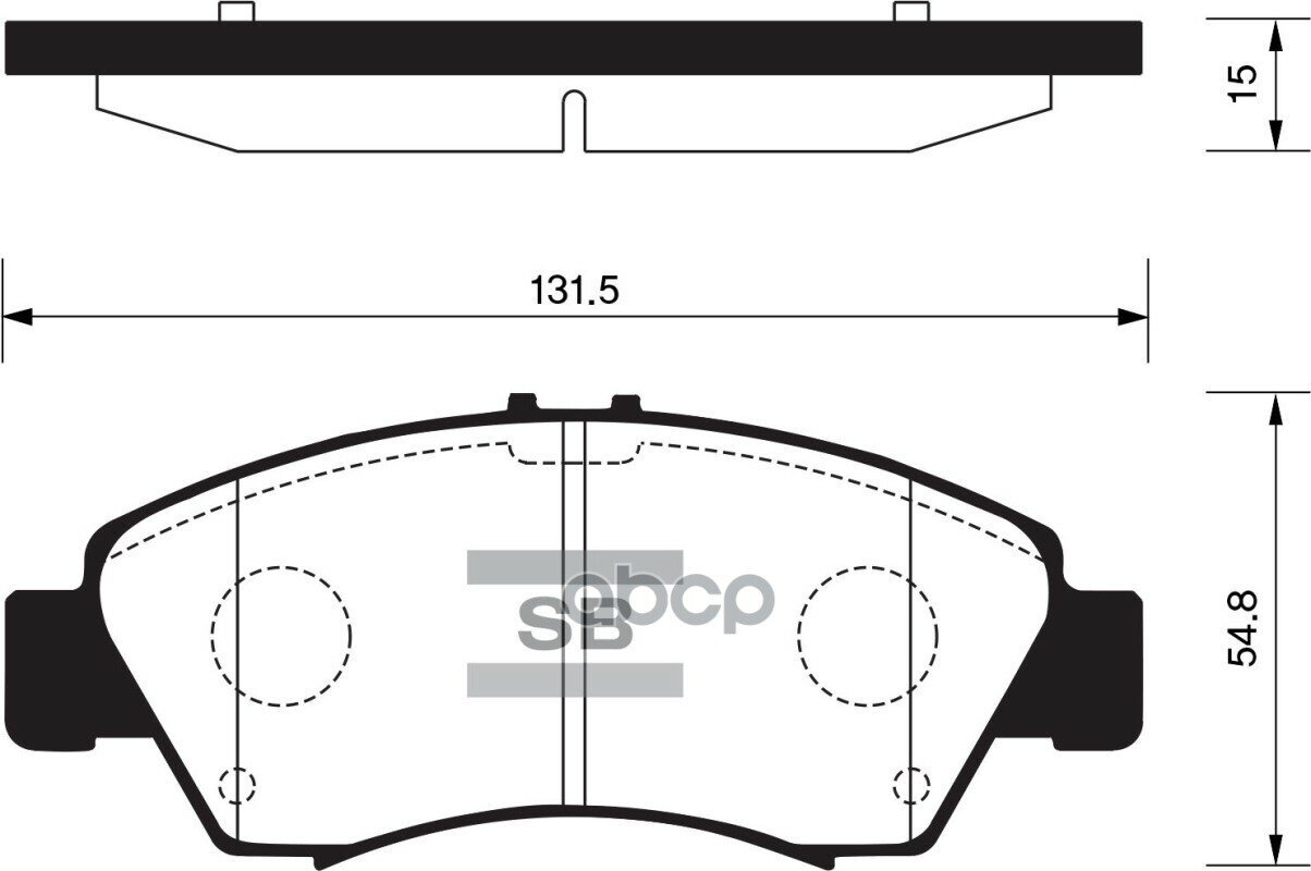 Колодки Тормозные Honda Civic 1.3-1.6 91-01/Jazz 1.2/1.4 02- Передние Sp2032 Sangsin brake арт. SP2032