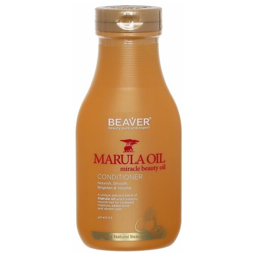 BEAVER кондиционер для волос Marula Oil Conditioner с маслом марулы, 350 мл