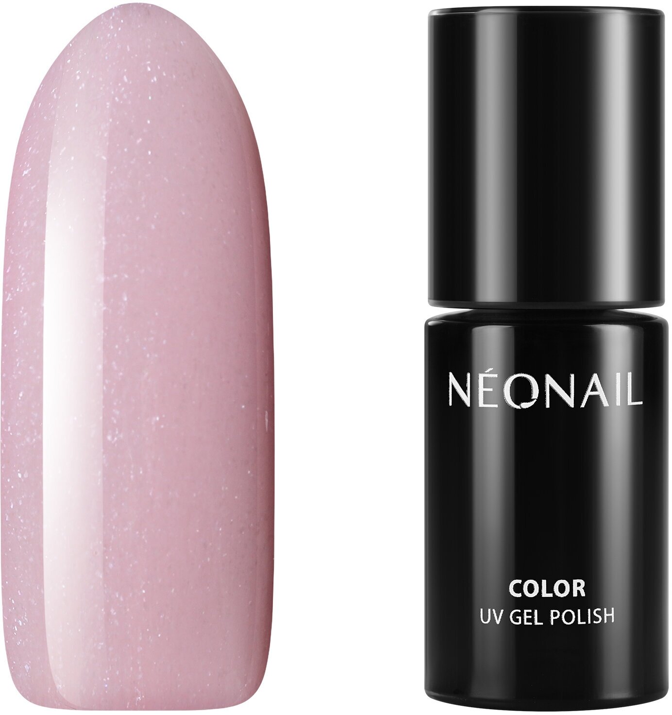Гель-лак для ногтей с блестками NeoNail плотный, насыщенный, светлый, розовый, 7,2 мл
