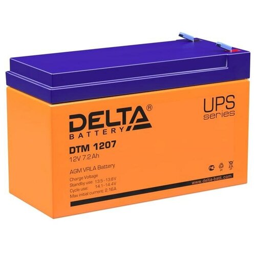 Аккумулятор 12В 7А. ч. Delta DTM 1207 (7шт.) батарея delta dtm 1207 7 2a hs 12w