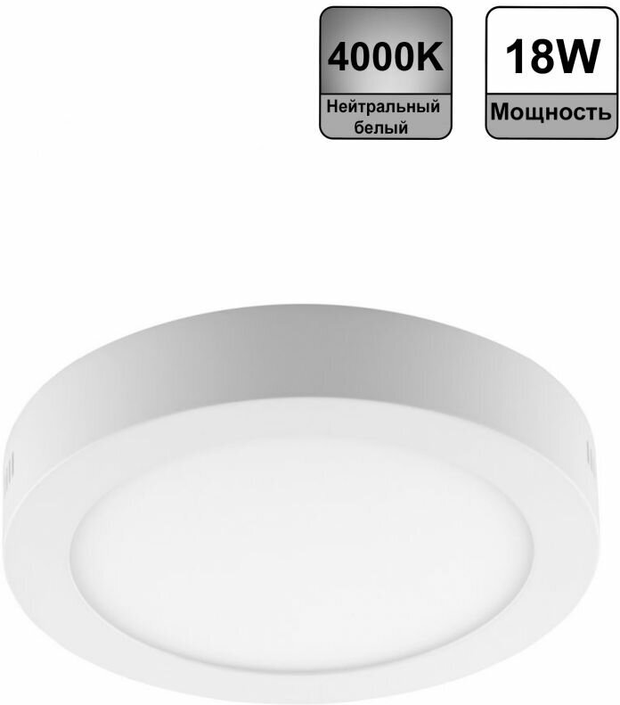 Светильник светодиодный FERON AL504, 27848, 4000К 1260Lm 18W IP41 - фотография № 7
