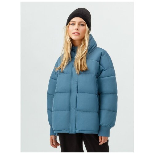 фото Куртка женская голубая зимняя button blue
