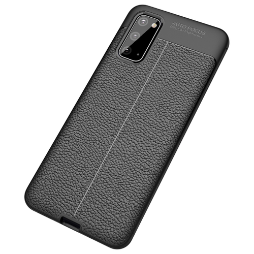 фото Чехол mypads для samsung galaxy s20 ultra 5g из качественного износостойкого силикона с декоративным дизайном под кожу с тиснением черный