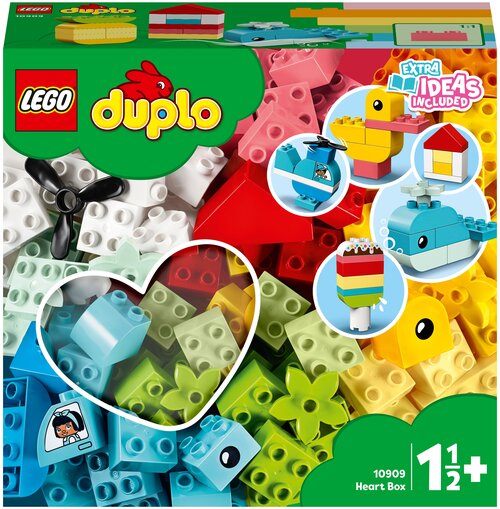 Конструктор LEGO DUPLO Classic 10909 Шкатулка-сердечко, 80 дет.