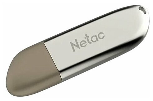 Флеш-диск 64 GB NETAC U352, USB 2.0, металлический корпус, серебристый-20PN