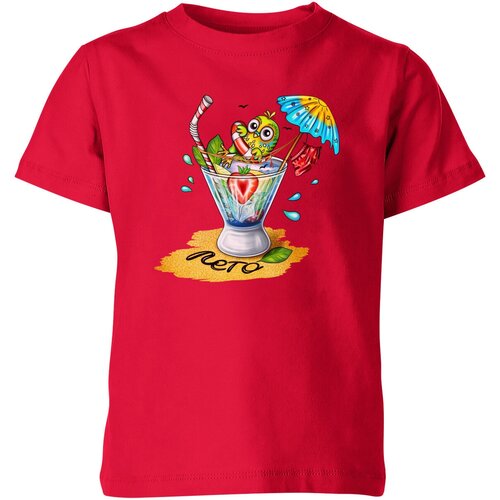 Футболка Us Basic, размер 10, красный мужская футболка попугай в отпуске s серый меланж
