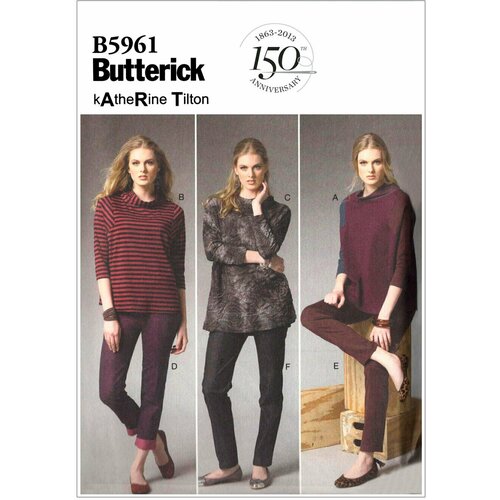 Выкройка Butterick №5961 Пуловер, брюки выкройка butterick 6247 туника пуловер