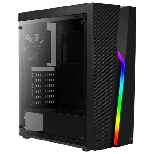 Aerocool Bolt Tempered Glass без БП, mATX, боковое окно, черный .