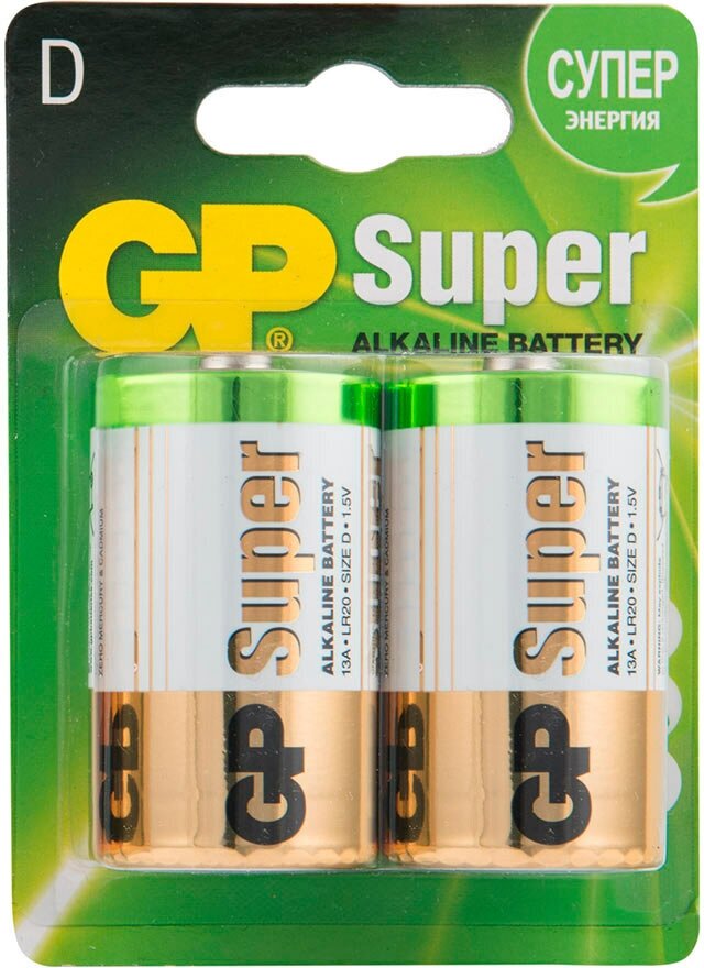 Батарейка GP Batteries Super D LR20 15 В (2 шт.)