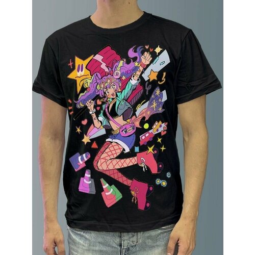 фото Футболка мужская черная из хлопка с dtf принтом игры cyberpunk - 377 будь на стиле