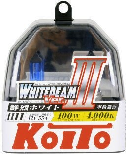 Лампа автомобильная галогенная KOITO Whitebeam III P0750W H11 12V 55W PGJ19-2