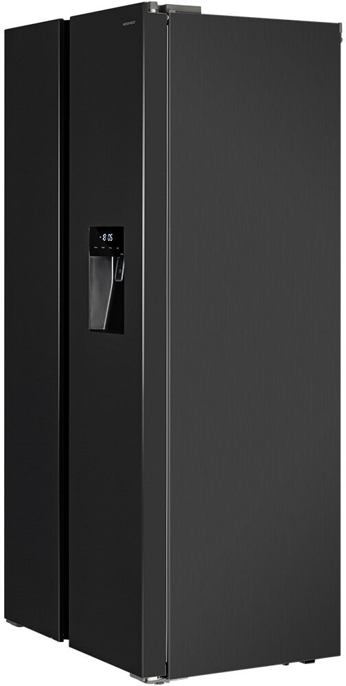 Холодильник NORDFROST RFS 484D NFXd, Side-by-Side, инвертор, 472 л, темная нержавеющая сталь - фотография № 4