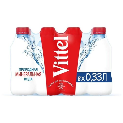 Минеральная вода Vittel негазированная, ПЭТ, без вкуса, 24 шт. по 0.5 л