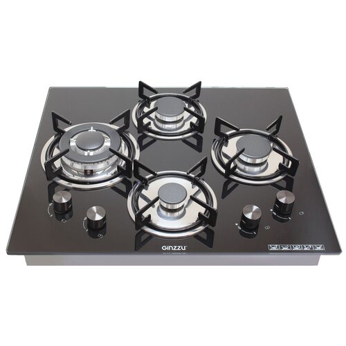 Варочная панель газовая Ginzzu HCG-441 стекло 4 конф черная 1049900₽