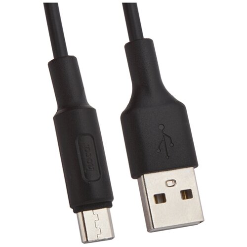 Дата-кабель Hoco X25 Micro USB, черный кабель usb micro usb x25 1m hoco белый